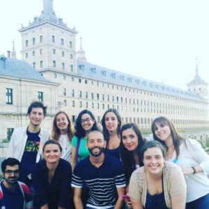 Con el grupo de becarios Turespaña durante la convivencia en El Escorial