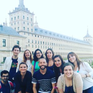 Con el grupo de becarios Turespaña durante la convivencia en El Escorial 