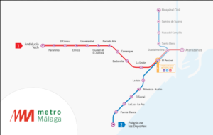 Mapa del metro de Málaga