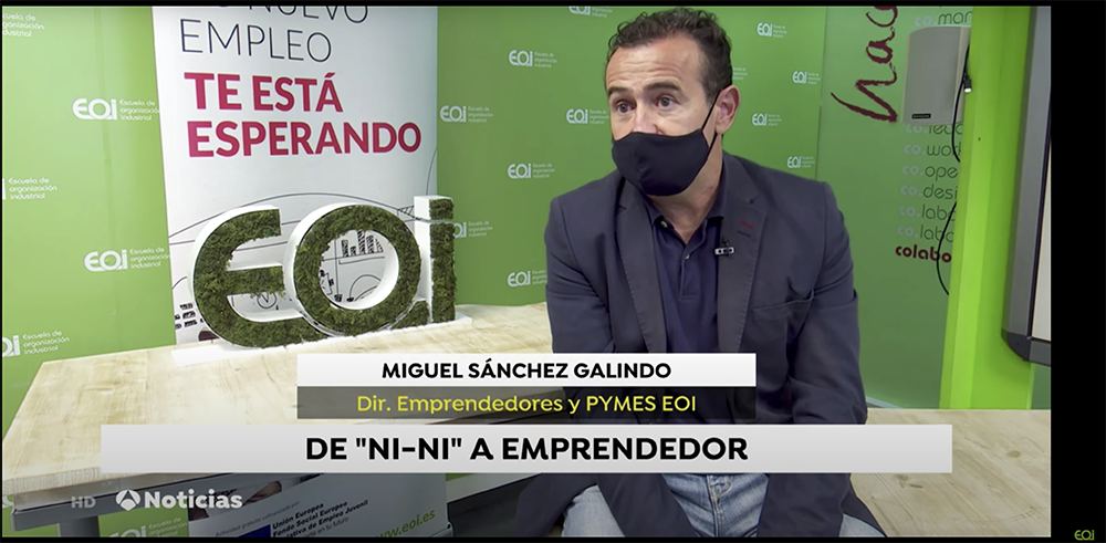 EOI y el emprendimiento joven, noticia en los Informativos de Antena 3
