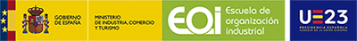 logo eoi extendido fondo verde banderas_presidencia española UE_400x46px