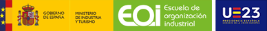 logo eoi extendido fondo verde banderas_presidencia española UE